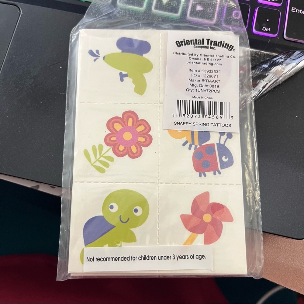 Snappy Spring Tattoos 72 Piece